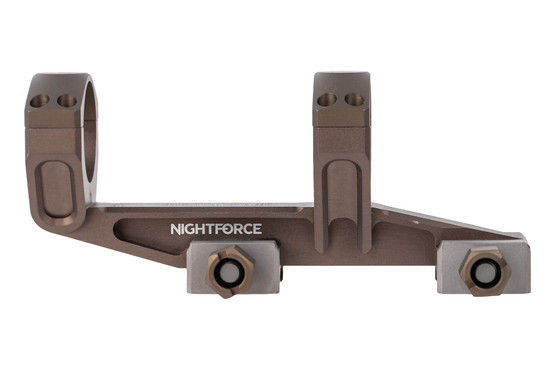 Nightforce 30mm 1.54" UltraMount Scope Mount in Dark Earth is made from aluminum, steel and titanium